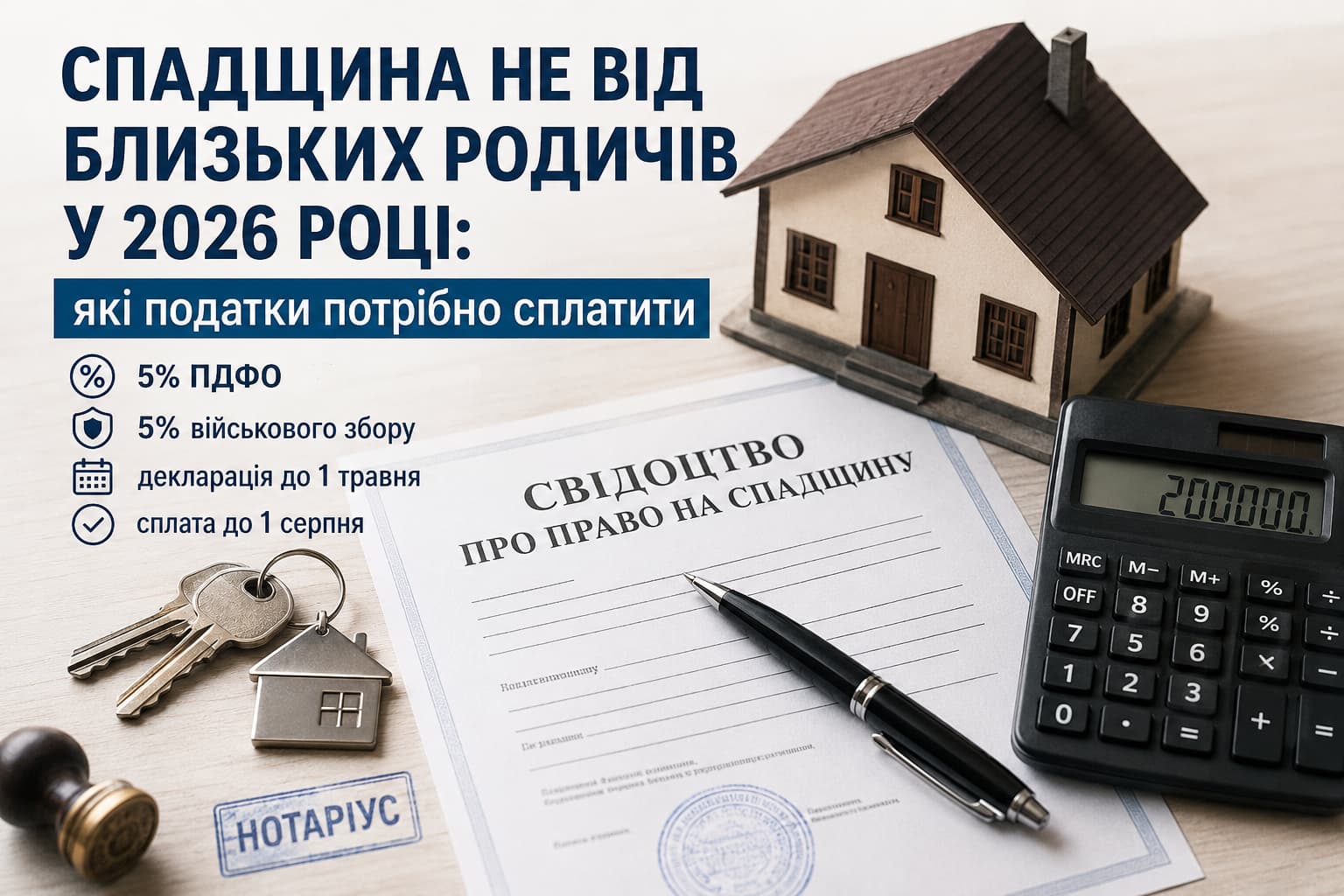 Документи для спадщини та податки