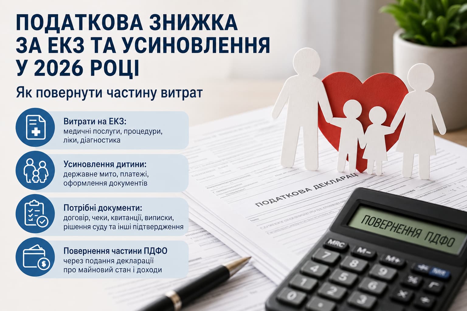 Податкова знижка для сім'ї 2026